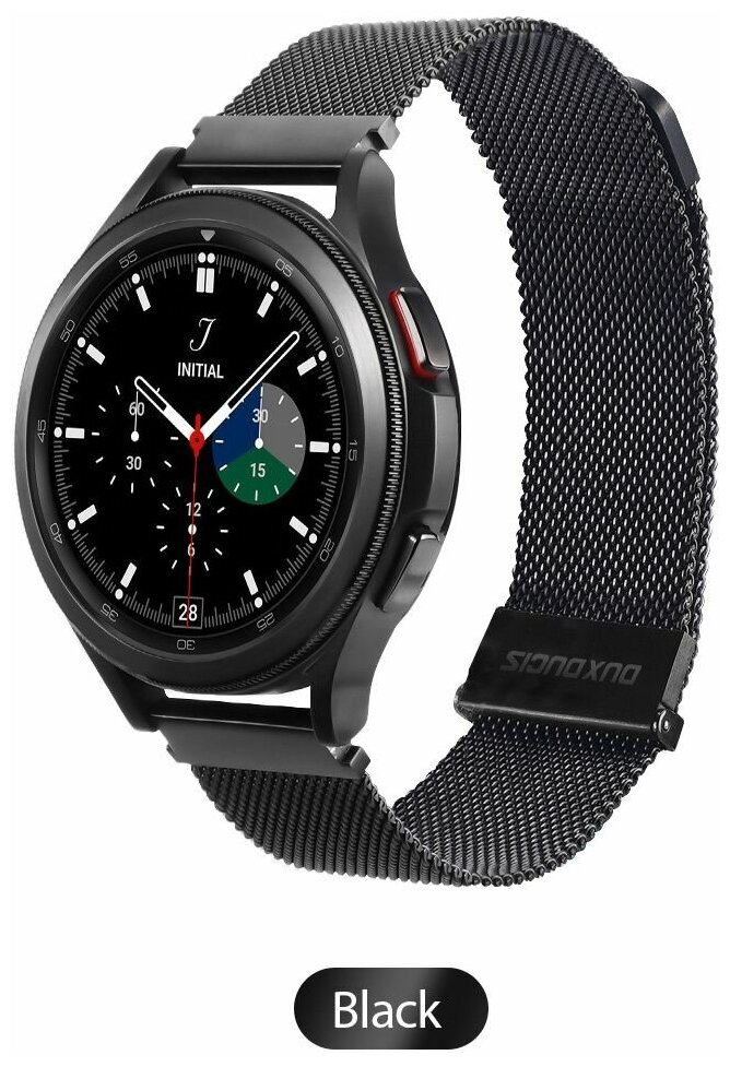 Ремешок Миланская петля DUX DUCIS для Samsung Galaxy Watch, Milanese Version, 20мм, черный