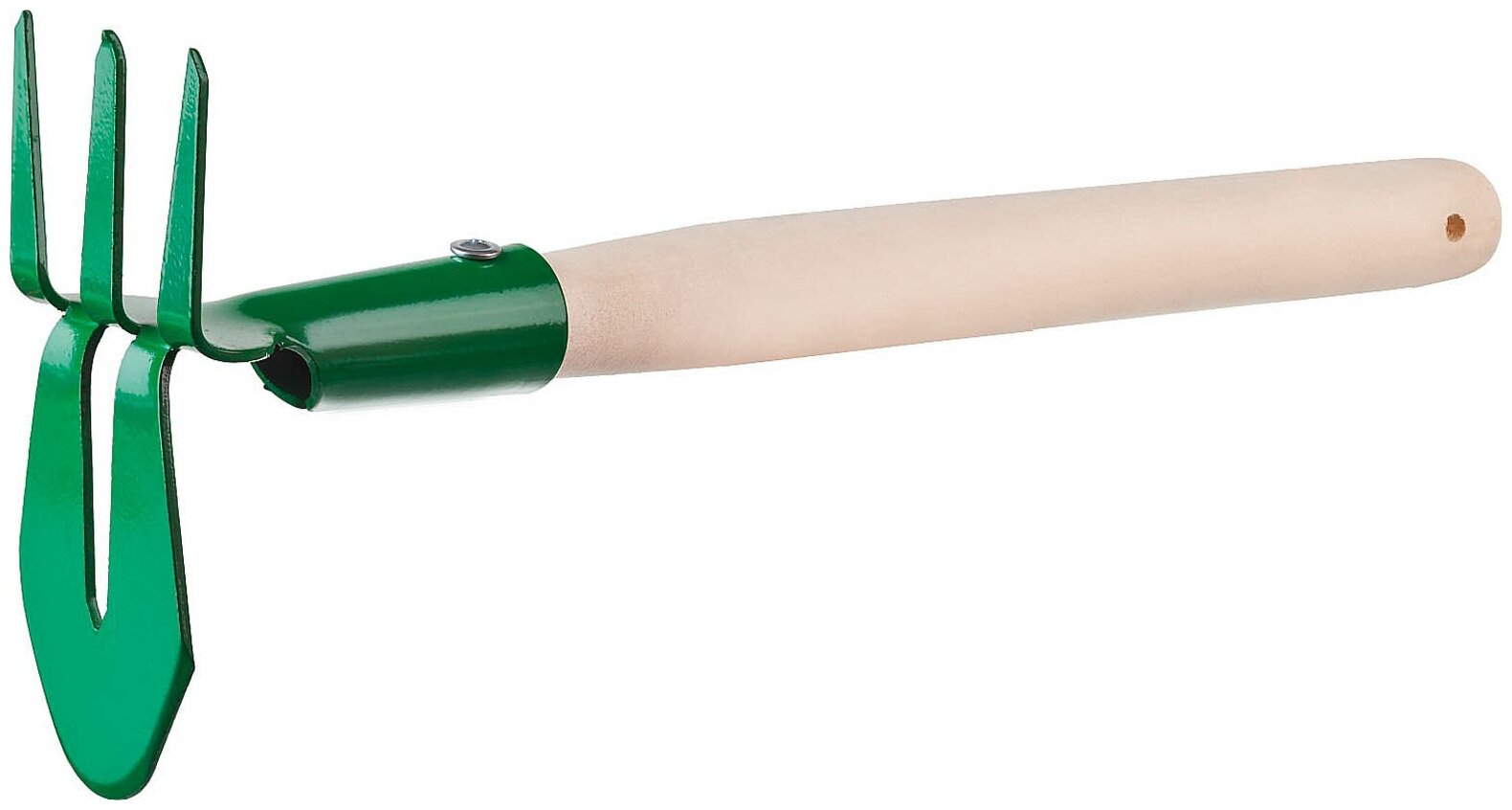 Мотыга-рыхлитель росток 155x70x425 мм, лепесток+3 зуба, прямая, с деревянной ручкой 39625 - фотография № 3