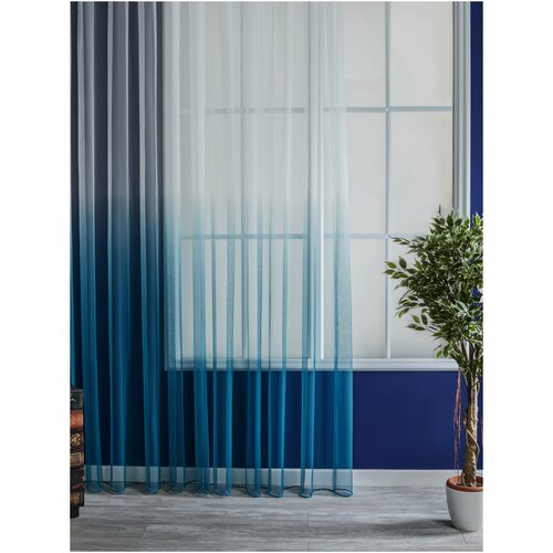 Тюль сетка-грек амбре для спальни, для зала для кухни Sofia Home Decor