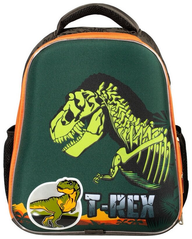 Ранец №1 School анатомический Basic T-Rex (неоновая подсветка корпуса на пульте д/у)