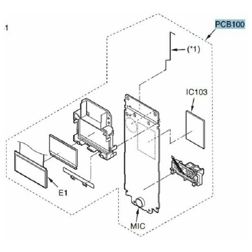 Panasonic PNWPGA131RUR плата с компонентами для радиотелефона KX-TG1311, 1312, 1313, 1314, KX-TG1401