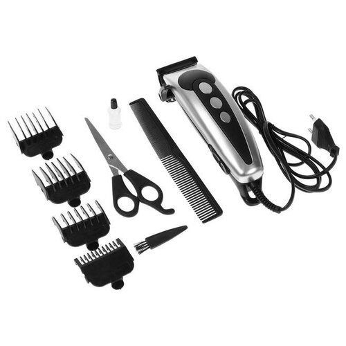 Машинка для стрижки Irit IR-3352 10 Вт 4 насадки нержавеющая сталь от сети серая 119400₽