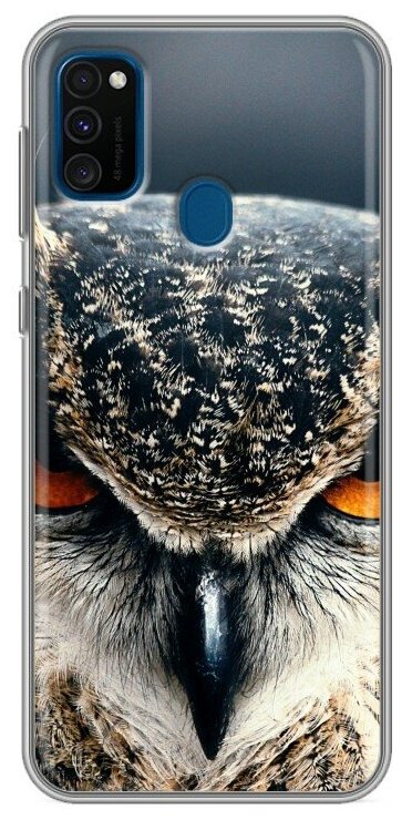 Дизайнерский силиконовый чехол для Самсунг Гэлакси М21 / Samsung Galaxy M21 Сова и путник