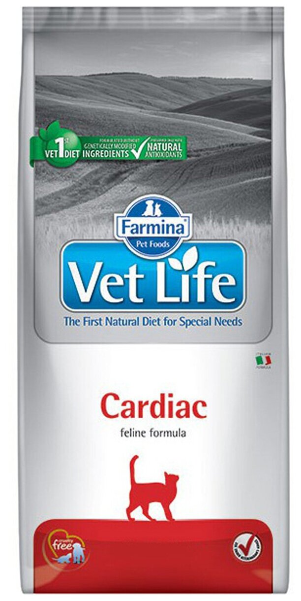 Корм Farmina Vet Life Cardiac для кошек при сердечно-сосудистых заболеваниях, 2 кг - фотография № 16