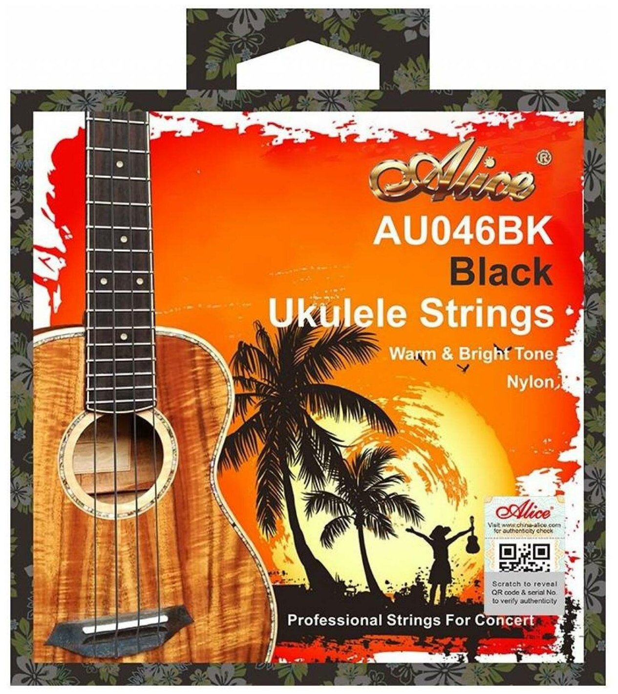 Струны для укулеле баритон ALICE AU046BK-B натяжение Standard, черные