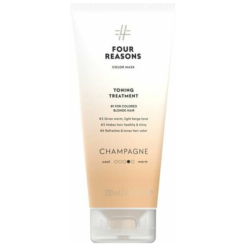 Тонирующая маска для поддержания цвета окрашенных волос Four Reasons Color Mask Toning Treatment Champagne Шампанское 200 мл