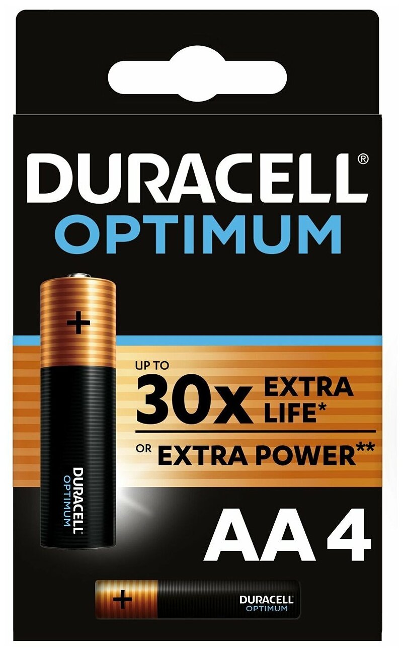 Батарейка Duracell Opti AA, 4 шт