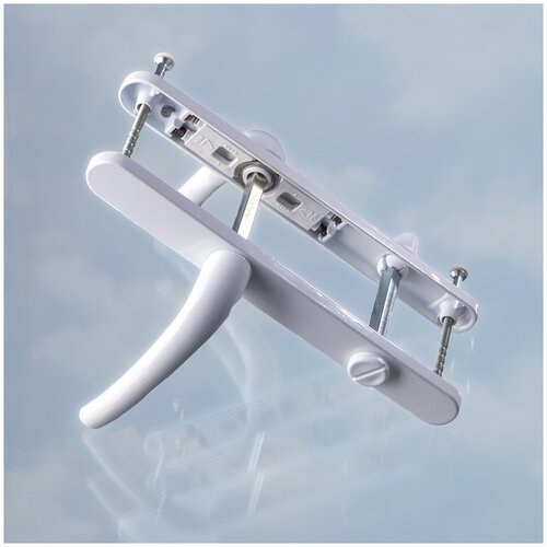 Нажимной гарнитур (ручка дверная) VORNE (Safir) 25/90 WC для ванной белый