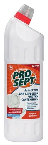 Чистящее средство Prosept Bath Extra гель концентрат, для удаления ржавчины и минеральных отложений, 1 л