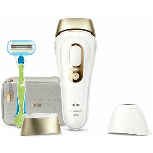 Фотоэпилятор Braun PL5154 Silk-expert IPL Pro 5, белый/золотистый фотоэпилятор gezatone ipl 50