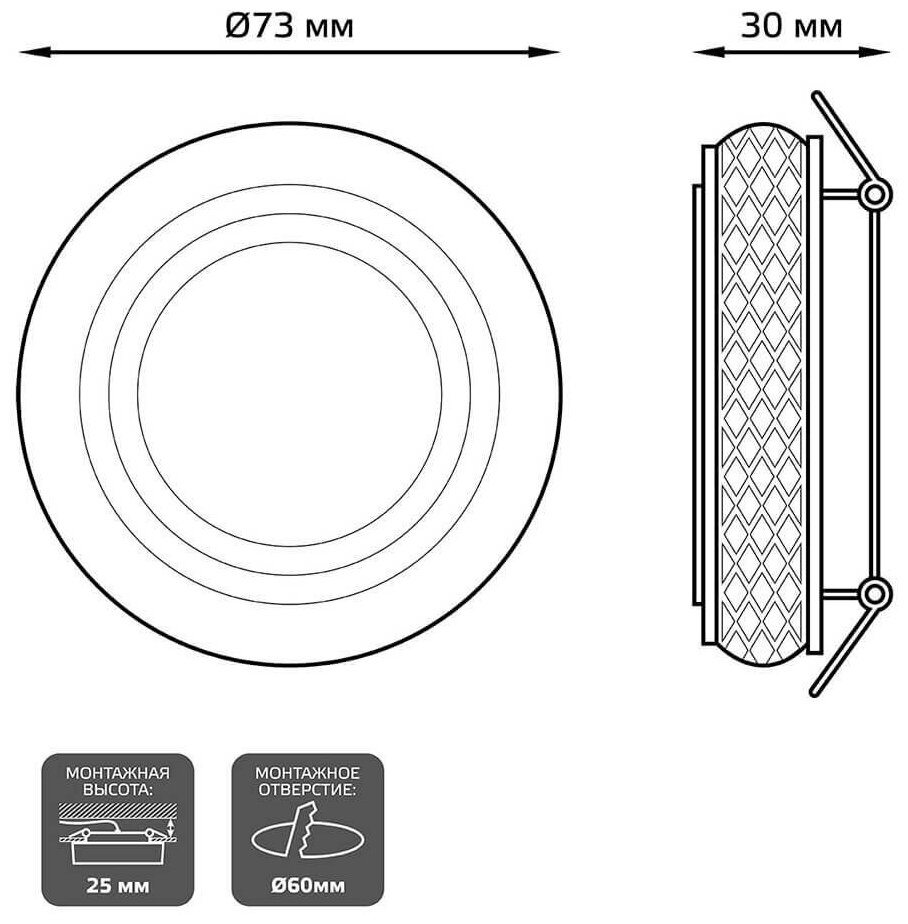 Gauss Светильник Backlight BL085 Кругл. Хром/Белый, Gu5.3, 3W, LED 3000K SQBL085 - фотография № 8