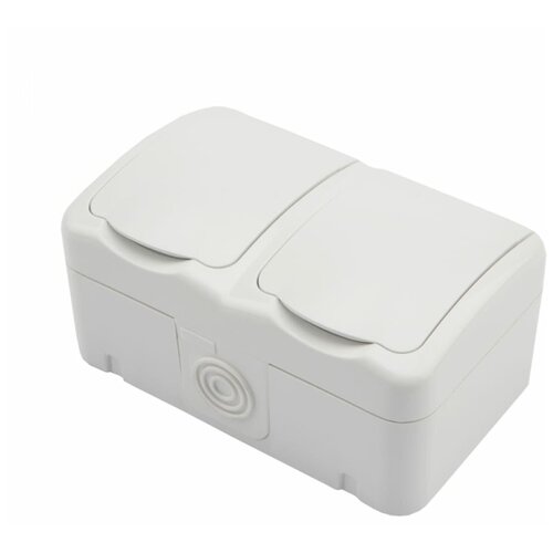 Розетка Kranz Mini OG 2 Sockets с заземлением White KR-78-0606 kranz mini og ip54 white kr 78 0603