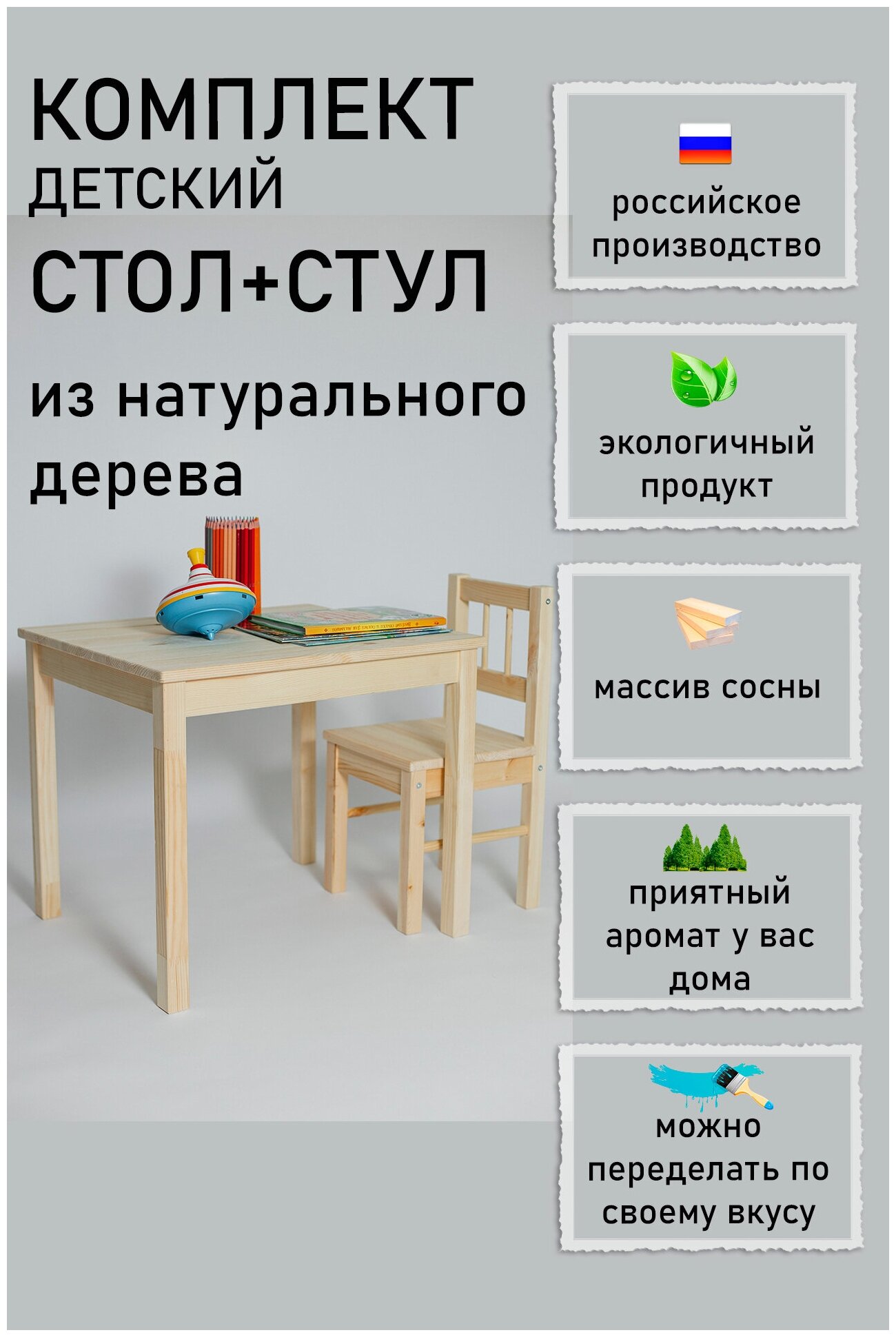 Комплект детской мебели (стол+стул)