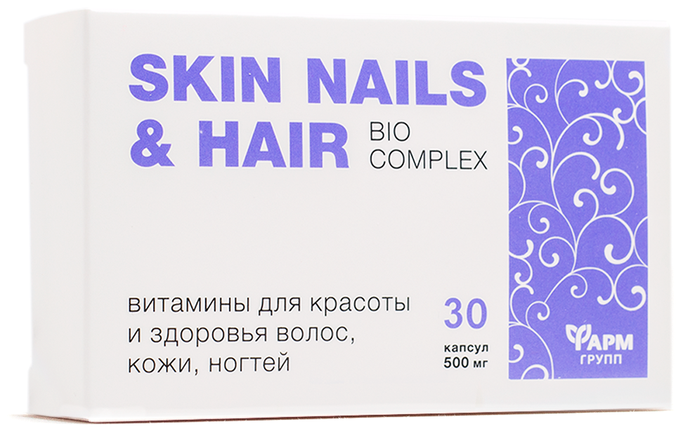 Комплекс Витаминов / Skin Nails & Hair. Bio Complex/ Красота и здоровье волос кожи ногтей. 30 капсул