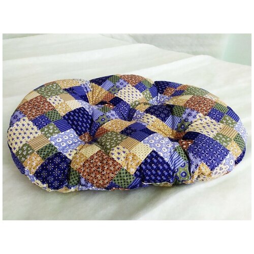 Бобровый дворик Лежак-подушка №6 Пэчворк 66*106*14