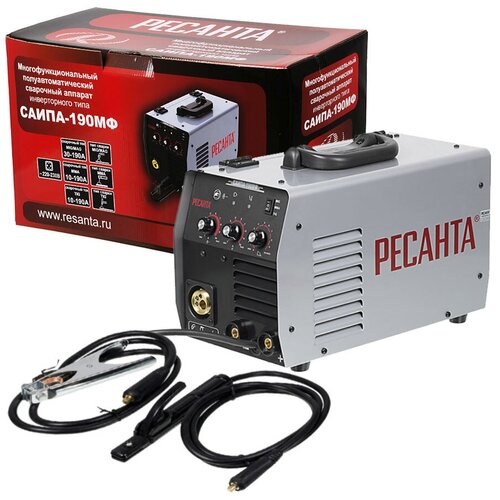 Сварочный полуавтомат многофункциональный Ресанта САИПА-190МФ MIGMAGTIG 190 ампер комплект кабелей 3689000₽