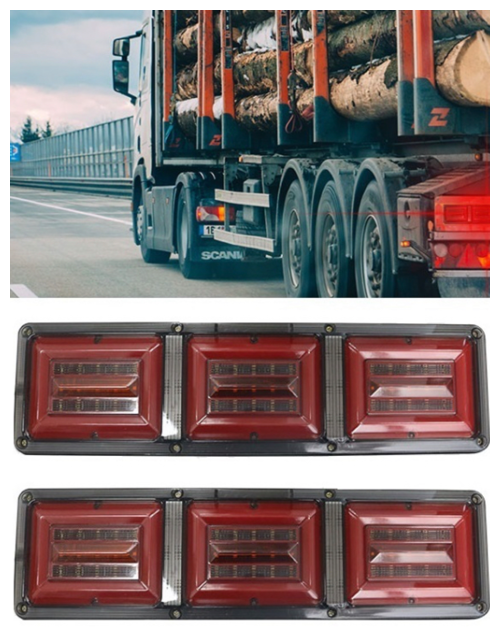 Задние светодиодные фонари для грузовых автомобилей Камаз Газель грузовик прицеп фонари задние для Камаз 2шт