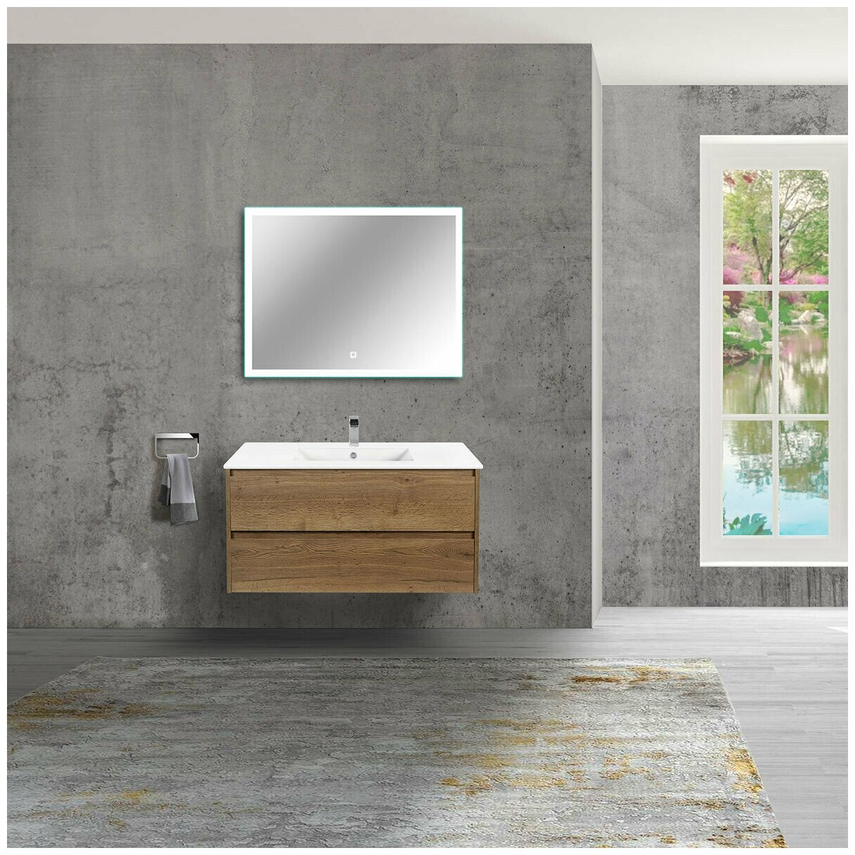 Тумба под раковину Vincea Gio 10 VMC-2G100NO SF.Oak - фото №4
