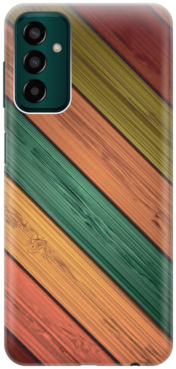 Силиконовый чехол Разноцветные доски на Samsung Galaxy M13 / Самсунг М13
