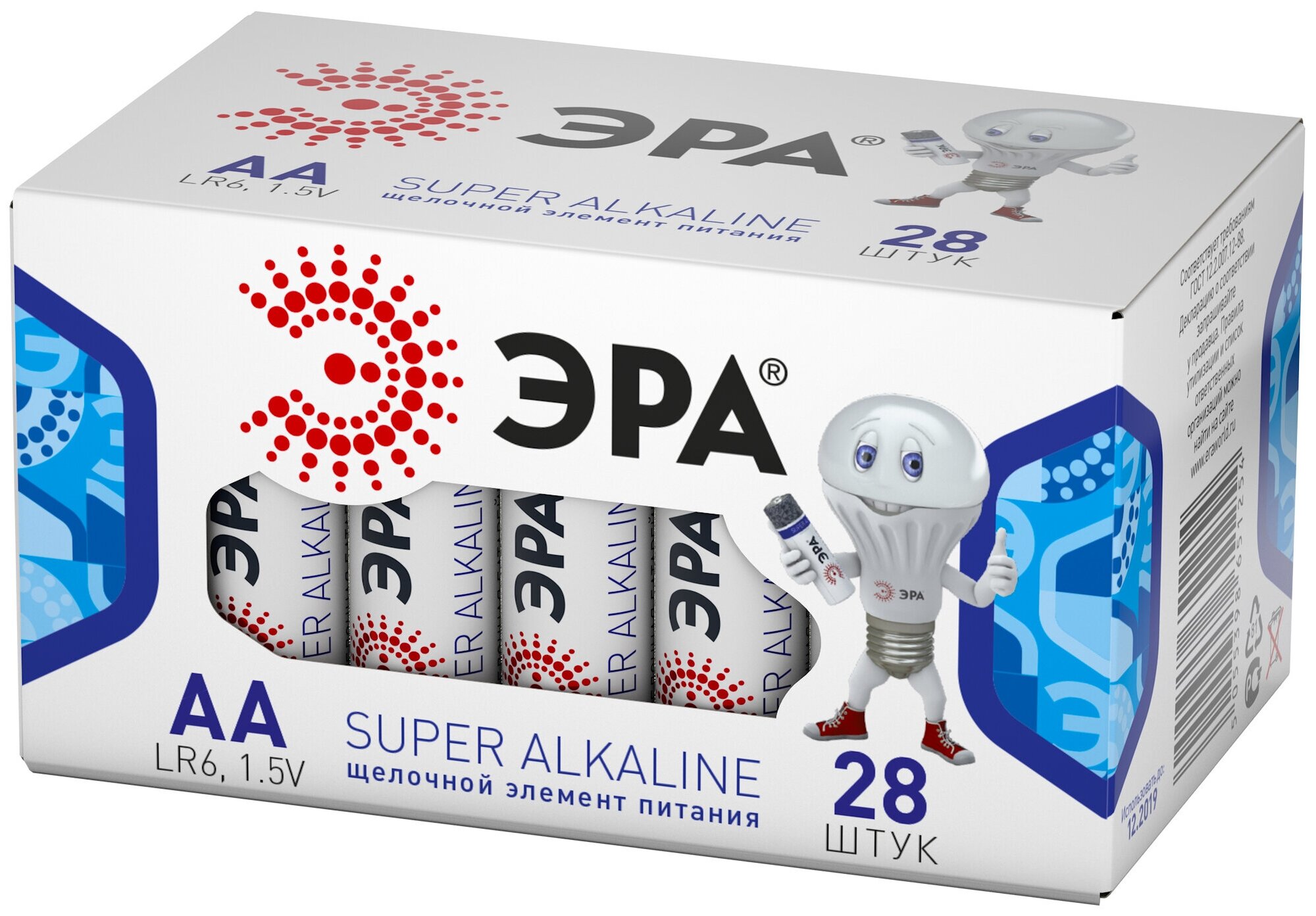 Батарейки ЭРА LR6-28 box SUPER Alkaline арт. Б0002910 (28 шт.)