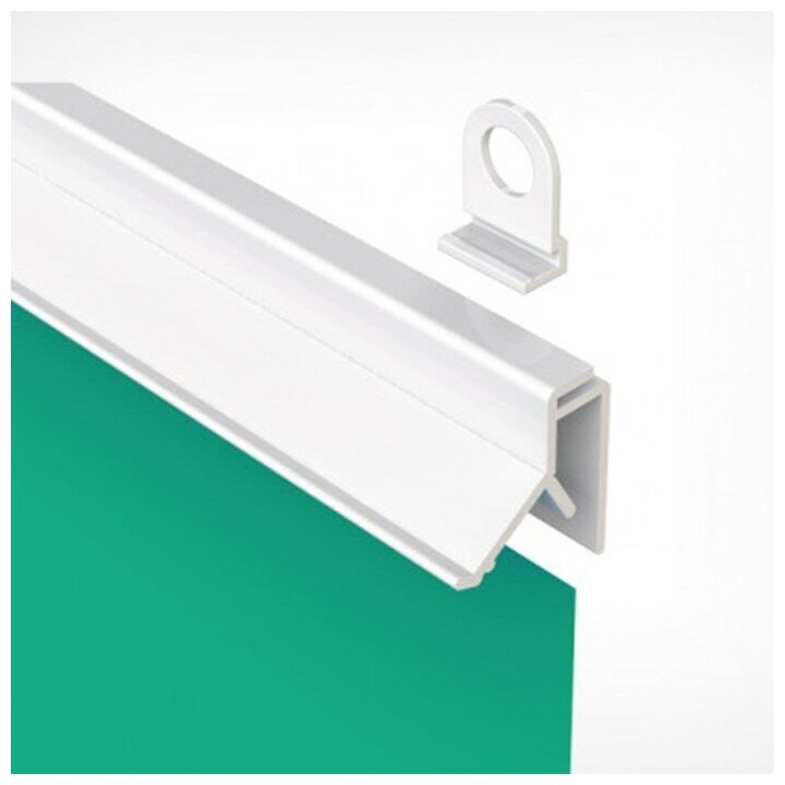 фото Профиль пластиковый защелкивающийся для плакатов CLICKER длина 600 мм, цвет белый 4351684