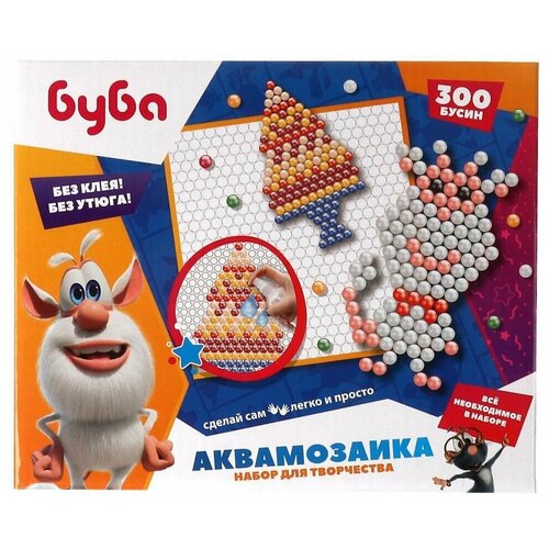 Аквамозаика MultiArt Буба, 300 бусин (AB300-BUBA2) наборы для творчества multiart набор для детского творчества буба аквамозаика ab300 buba2