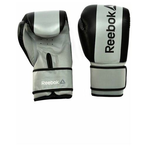 фото Перчатки боксерские reebok retail 14/16 oz boxing gloves (серый) (16 oz)