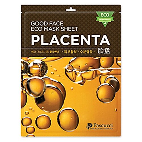 Маска для лица PASCUCCI с экстрактом плацентой, восстанавливающая, 23 мл