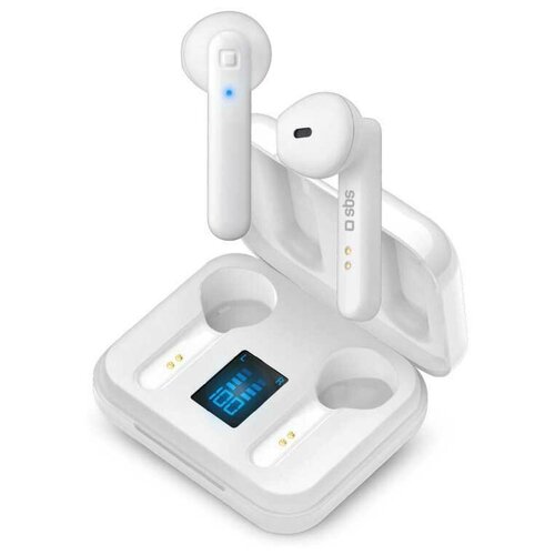 Наушники SBS TWS TWIN HOP LCD Bluetooth 50 с зарядным кейсом 300мАч белый TEEARLCDTWSBTW 335000₽