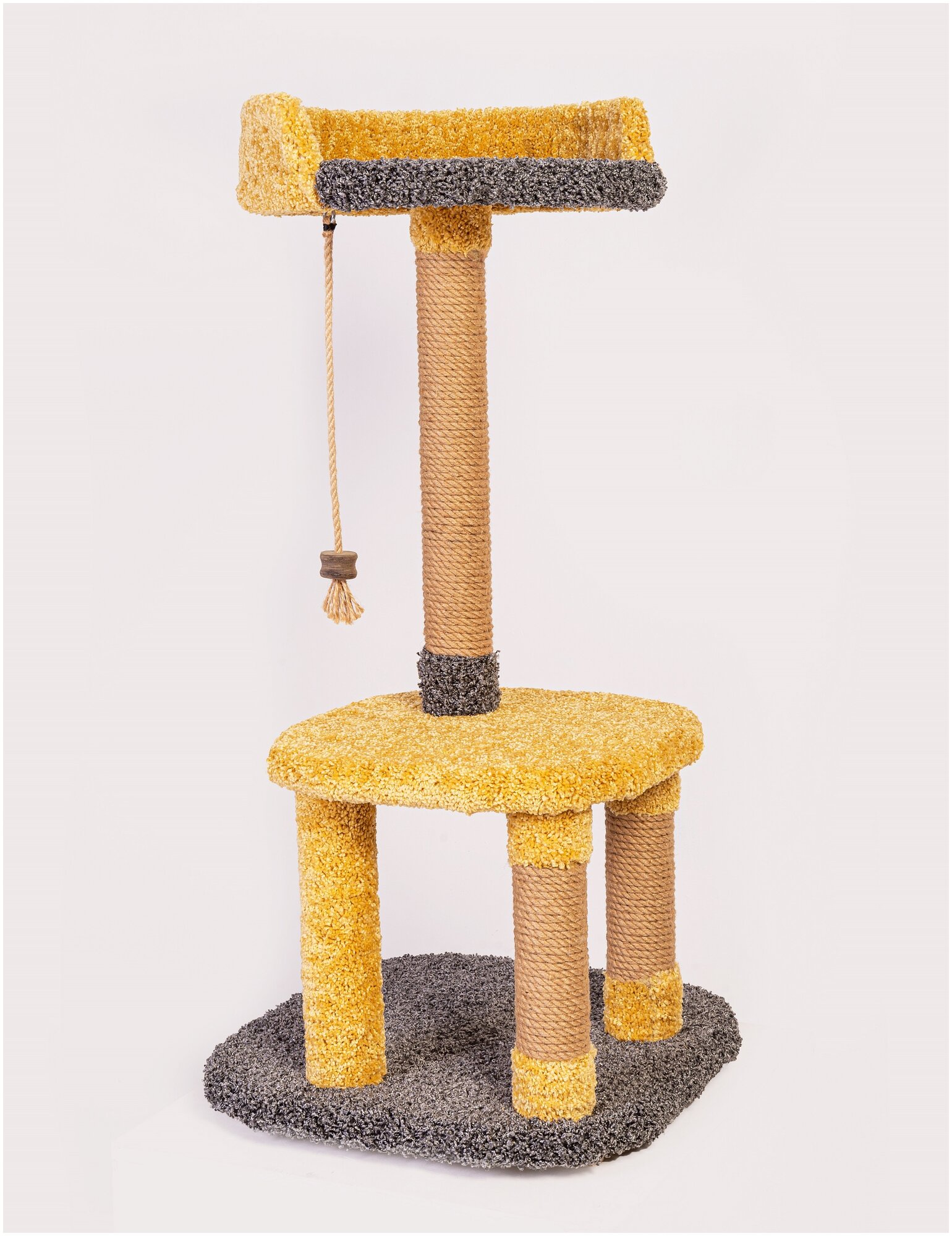 "Большой-трон 2.0" в расцветке "пчёлка-ds" игровой комплекс когтеточка для кошек и маленьких собак - фотография № 12
