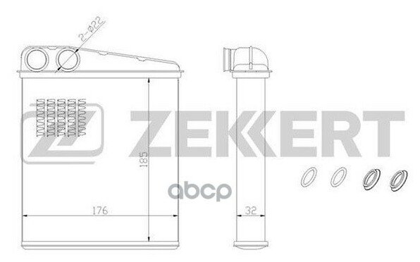 Радиатор печки ZEKKERT MK-5054