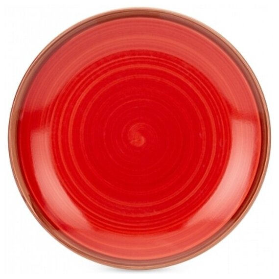 Тарелка обеденная Fioretta WOOD RED TDP490, 27см