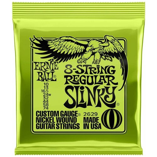 ERNIE BALL 2629 Nickel Wound Slinky Regular 10-74 Струны для 8 струнной электрогитары ernie ball 2629 nickel wound slinky regular 10 74 струны для 8 струнной электрогитары