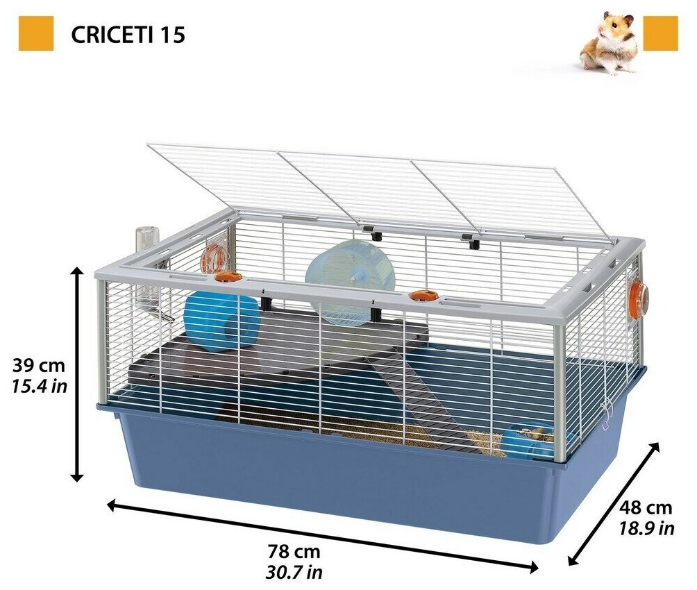 Ferplast клетка CRICETI 15 для хомяков (78х48х39 см) - фото №3