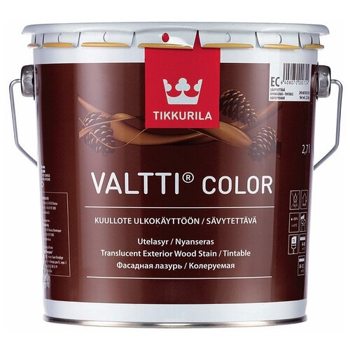 Фасадная лазурь valtti color (валтти колор) tikkurila 2,7л бесцветный матовая фасадная лазурь tikkurila valtti color 0 9l