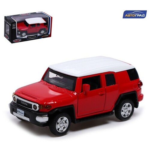 Машина металлическая TOYOTA FJ CRUISER, 1:43, инерция, открываются двери, цвет красный