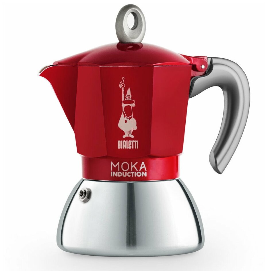 Гейзерная кофеварка Bialetti Moka Induzione Red 4 порций (150 мл) цвет красный