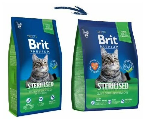 Brit Premium adult cat sterilised chicken производство Россия, Брит - фотография № 2