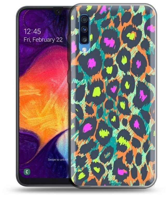 Дизайнерский силиконовый чехол для Самсунг Галакси А70 / Samsung Galaxy A70 Леопард принт