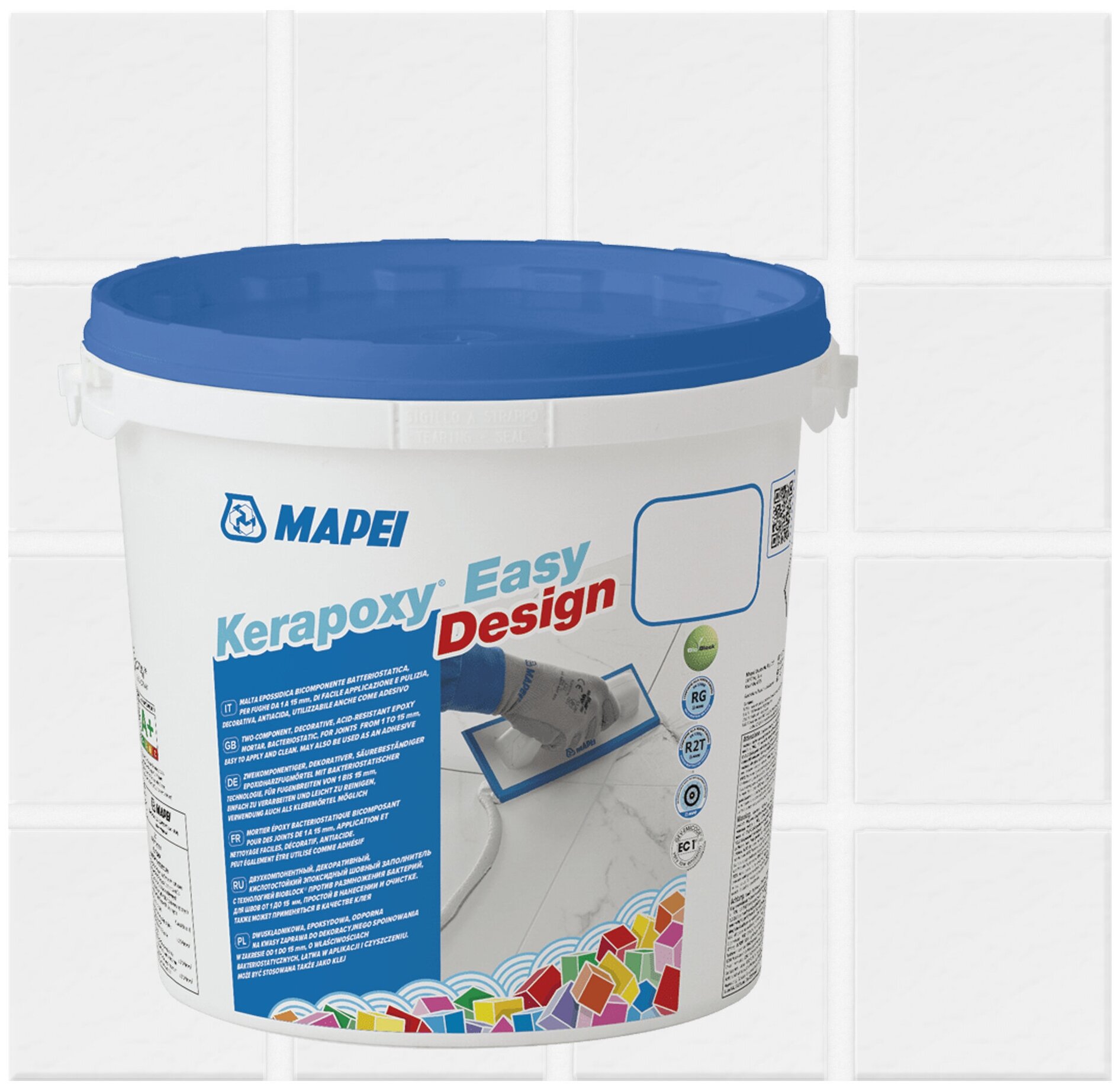 Эпоксидная затирка Kerapoxy EASY Design MAPEI № 100 белый, 3 кг