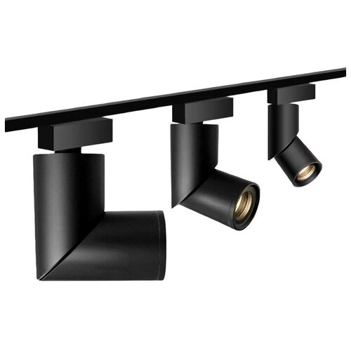 Трековый светодиодный светильник, спот, поворотный - DOT 360 Black, 12Вт, 4000к (Дневной свет) в шинопровод+трек. крепление