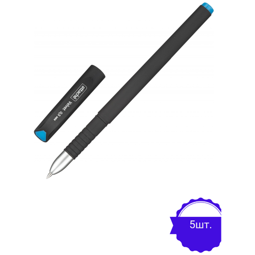 Ручка гелевая неавтоматическая Attache Velvet, синий стержень,0,5мм 5 штук