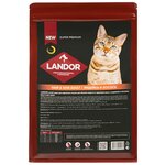 LANDOR CAT ADULT HAIR & SKIN для взрослых кошек для кожи и шерсти с индейкой и лососем (10 кг) - изображение