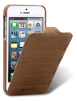Кожаный чехол Melkco для Apple iPhone 5/5S / iPhone SE - Jacka Type - коричневый