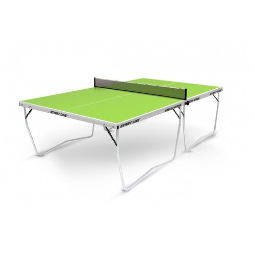 Теннисный стол Start Line Hobby Evo Outdoor PCP 20 с инновационной столешницей 20 мм, всепогодный для улицы (цвет зеленый лайм)