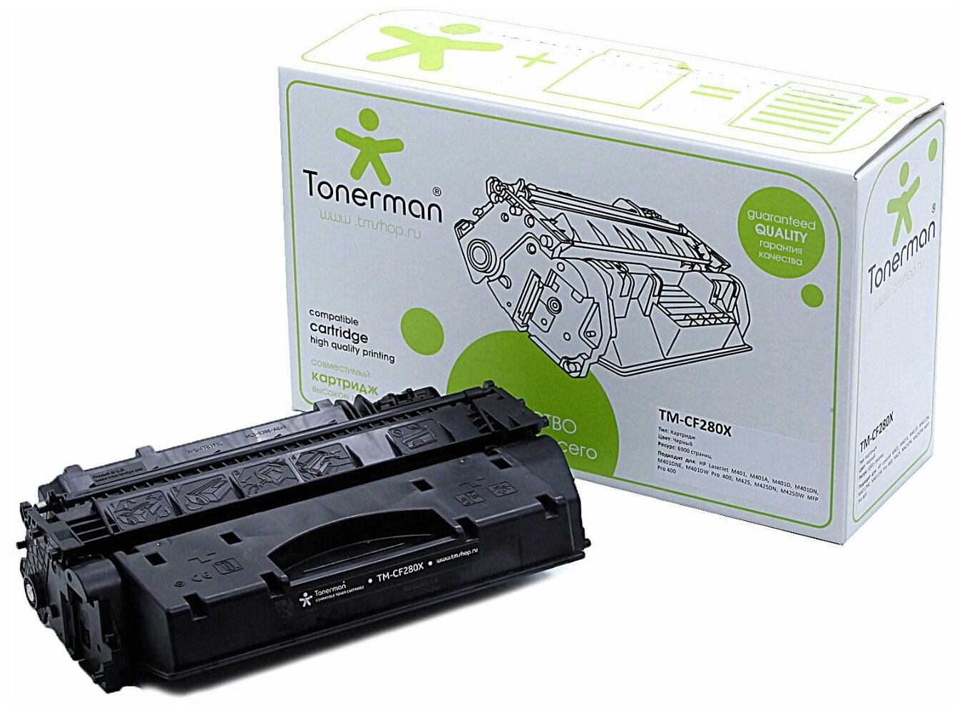 Картридж Tonerman CF280X для HP LaserJet LJ M401, M401A, M401D, M401DN, M401DNE, M401DW Pro 400; M425, M425DN, M425DW MFP Pro 400