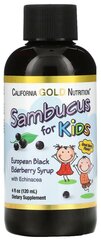 Сироп California Gold Nutrition Sambucus for kids, 190 г, 120 мл, 10 мл