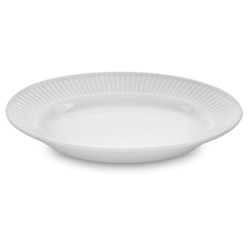 Блюдо сервировочное овальное, размер: 17,5 х 12 см, материал: фарфор, цвет: белый 244217BL1 Plisse