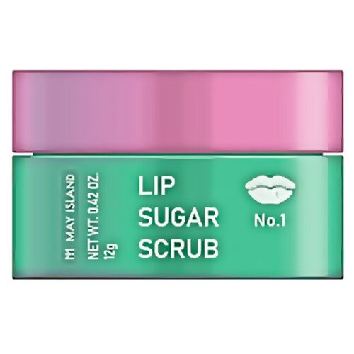 MAY ISLAND Скраб для губ сахарный с драгонфрутом и киви. Lip sugar scrub#No.1 dragonfruit kiwi, 12 гр.