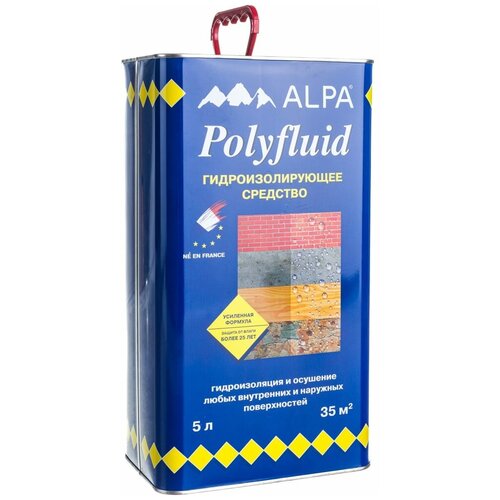 Гидроизолирующее средство ALPA полифлюид мастика alpa polyfluid гидроизолирующее средство 5 2кг 5 л цвет прозрачный